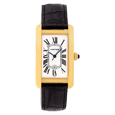 Used Cartier Tank Americaine 1740 18k 44mm auto watch